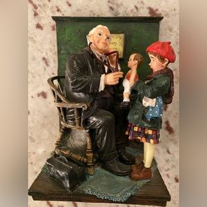 Norman Rockwell “The Doctor and the Doll”, Saturday Evening Post, Resin